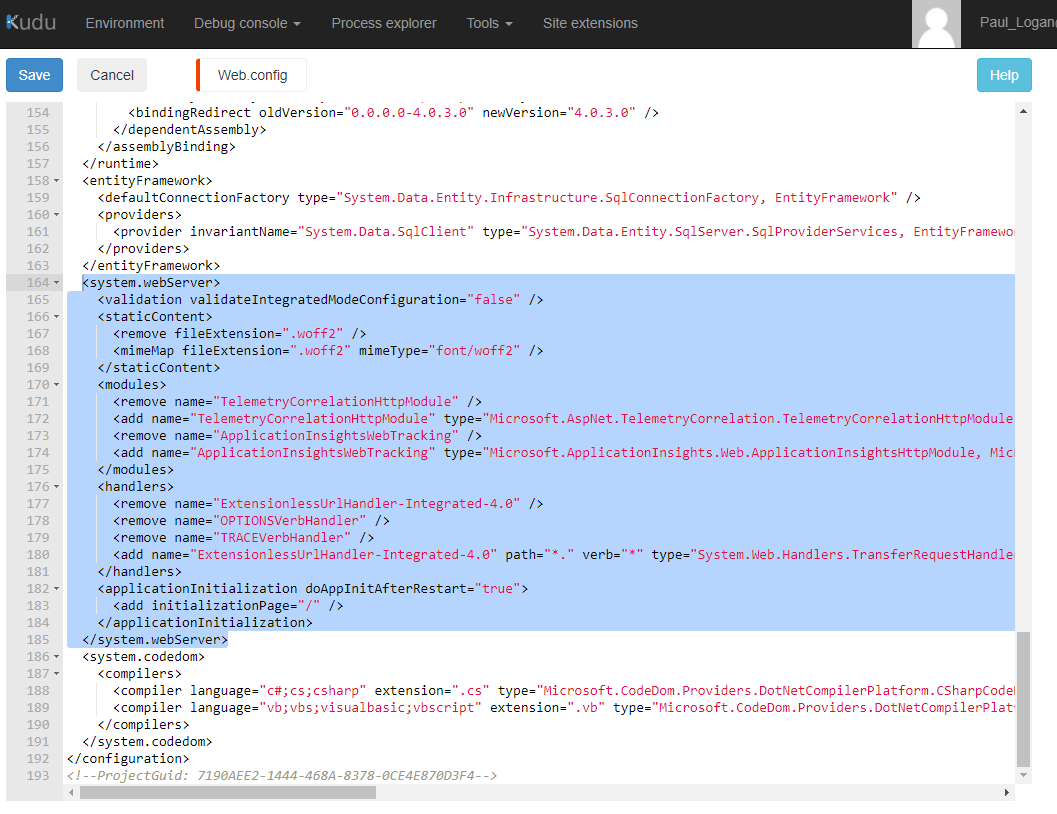 Not seeing the rewrite rule in the web.config